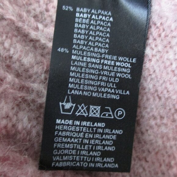 Fisherman Out Of Ireland Sweater Fisherman Cabled Alpaca Sz Large Hand Knit $200 - Picture 8 of 8